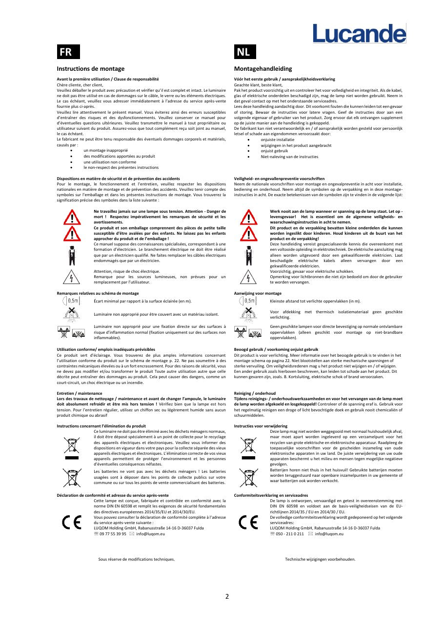 Page 2 du guide d’installation