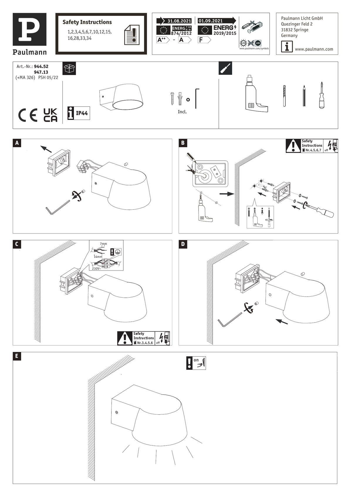 Page 1 du guide d’installation