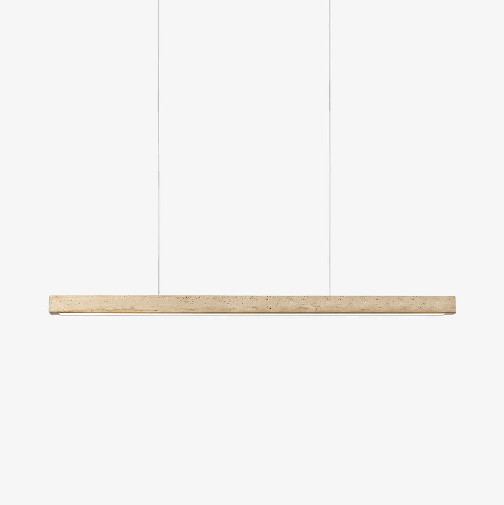 Suspension moderne Wilder en Bois et travertin jaune