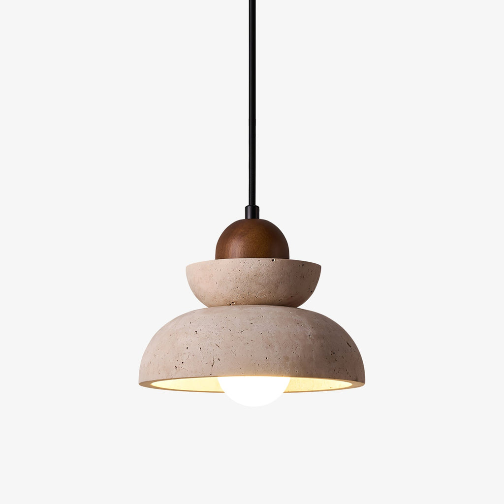 Suspension moderne Dace en Travertin jaune
