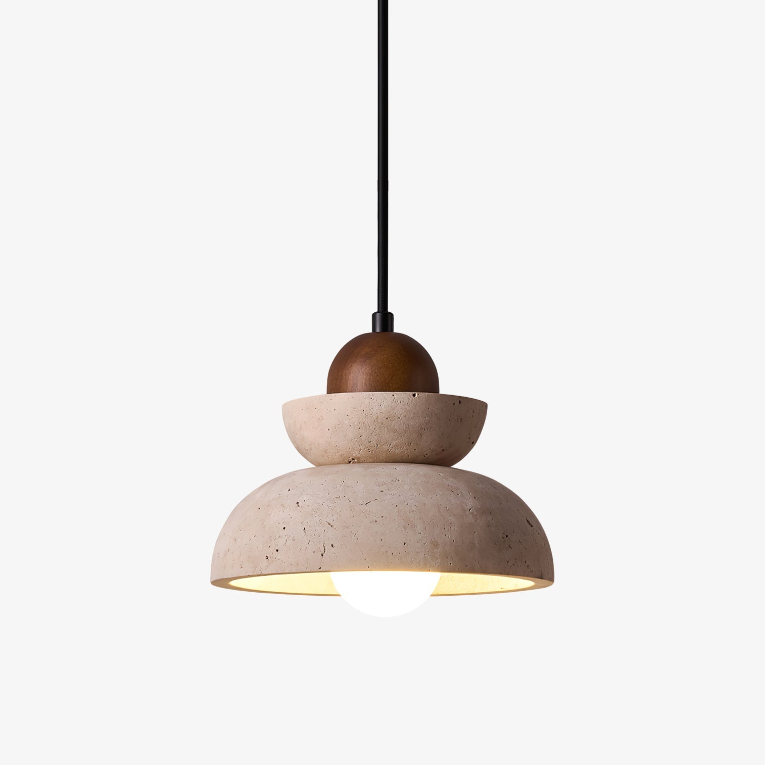 Suspension moderne Dace en Travertin jaune