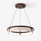 Suspension moderne Vili en Travertin jaune et noyer bois