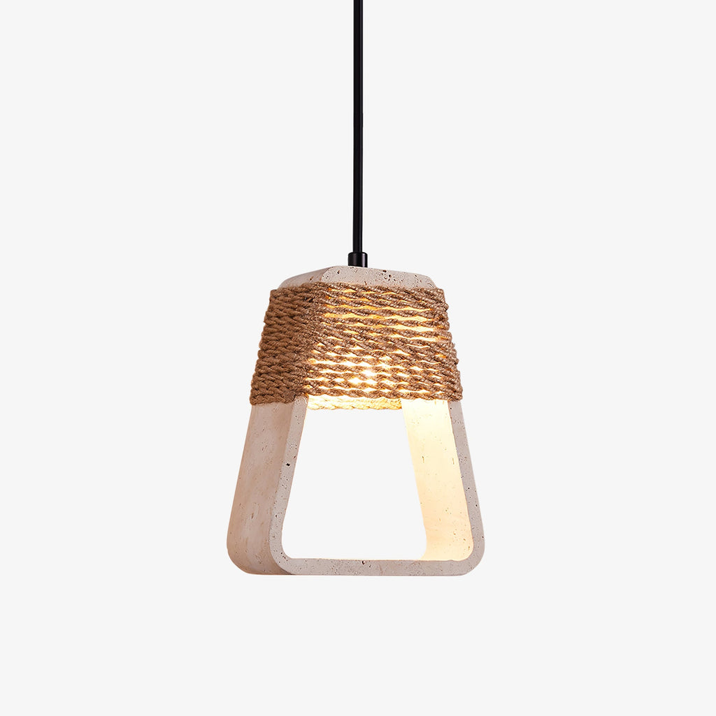 Suspension moderne Eskil en Travertin jaune