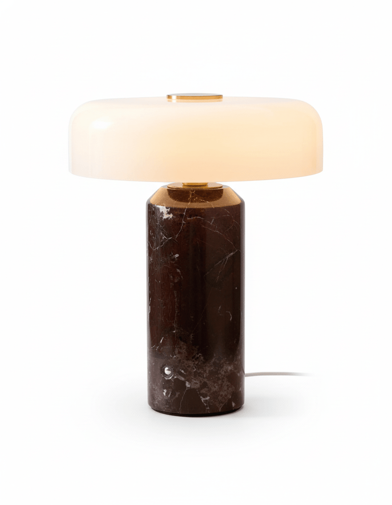 Lampe à poser moderne Fridrek en Marbre Foncé rouge