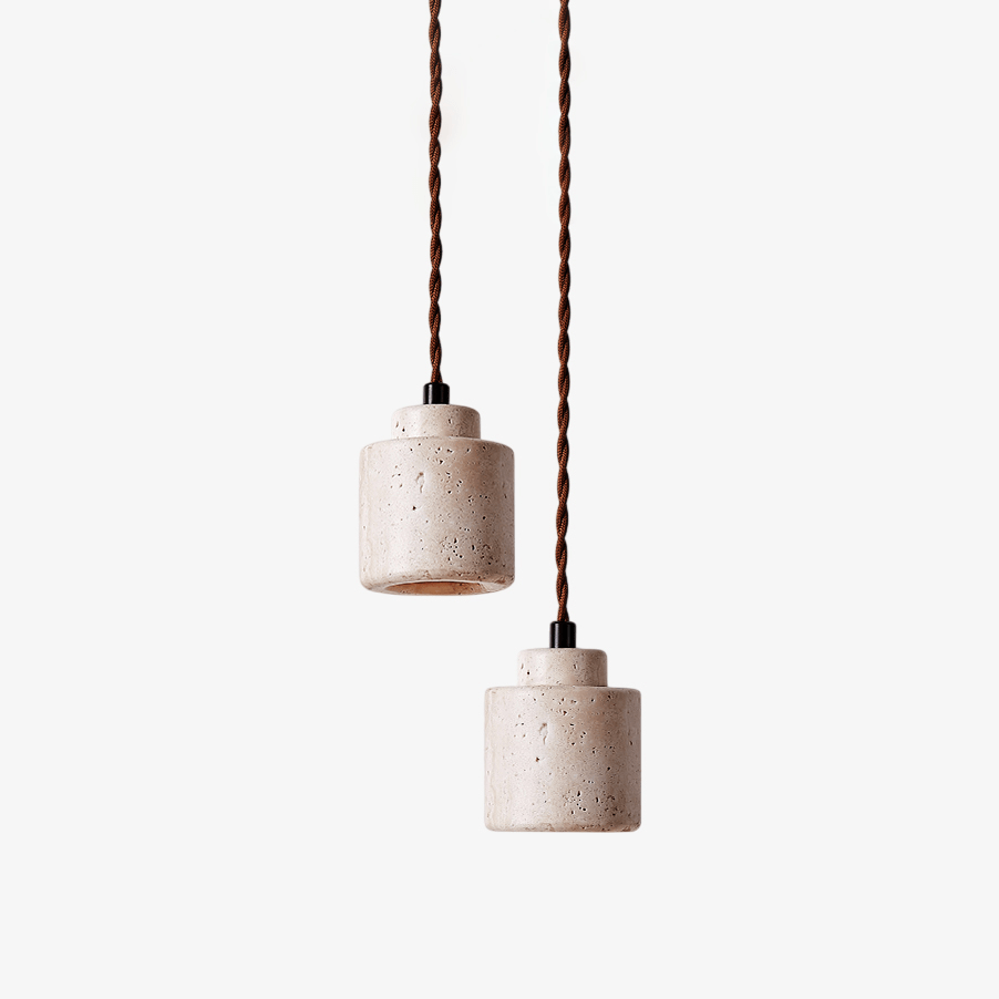 Suspension moderne Onyx en Travertin jaune
