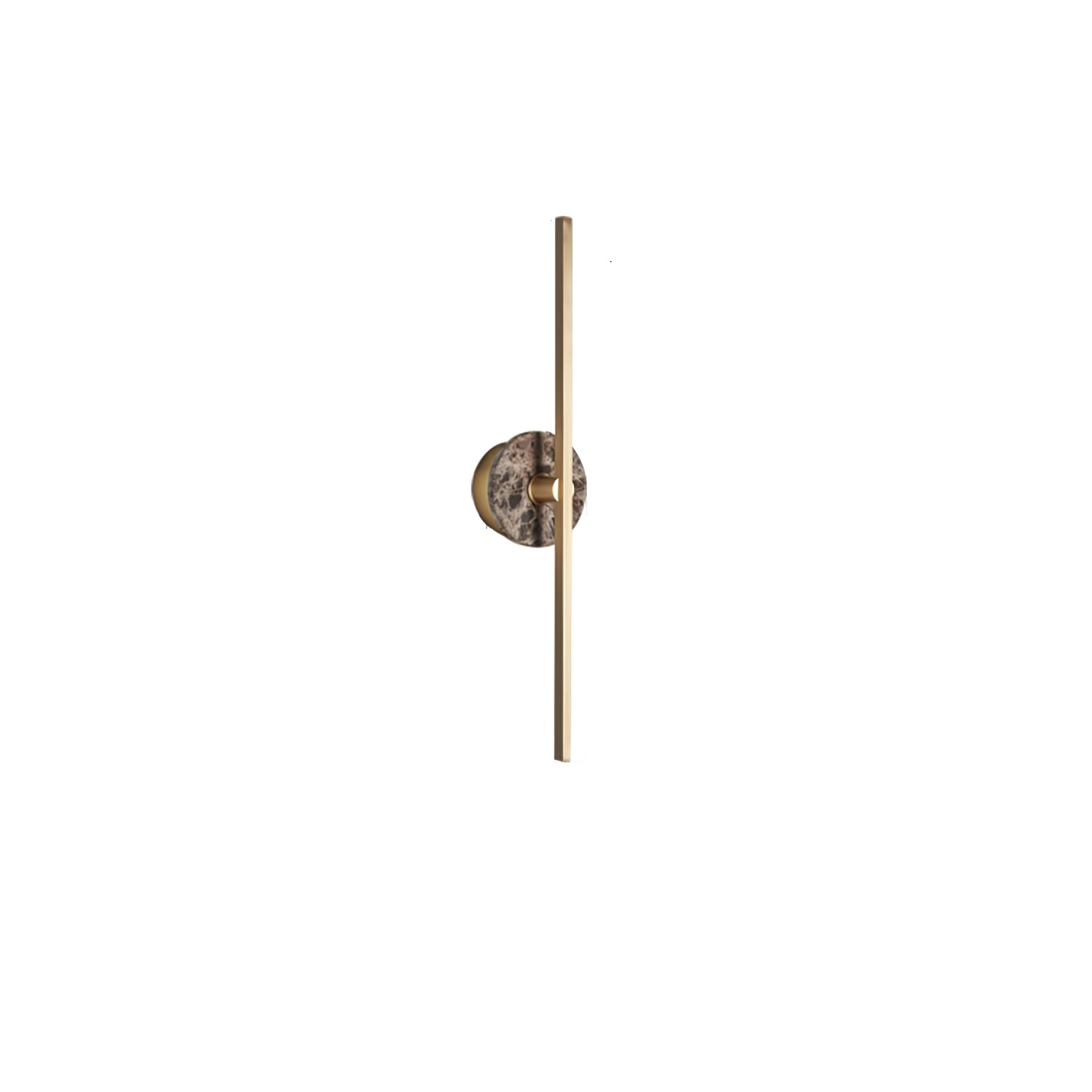 Applique murale moderne Brady en pierre, Albâtre Marron marbre et doré
