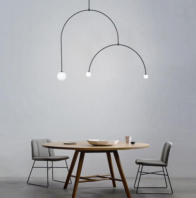 Lustre moderne Todd en Métal, Fer, Acier, Verre Noir