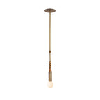 Suspension moderne Grant en Laiton ancien et blanc marbre