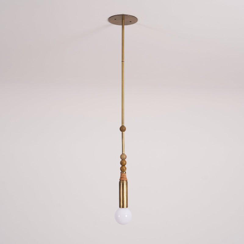 Suspension moderne Grant en Laiton ancien et vert marbre
