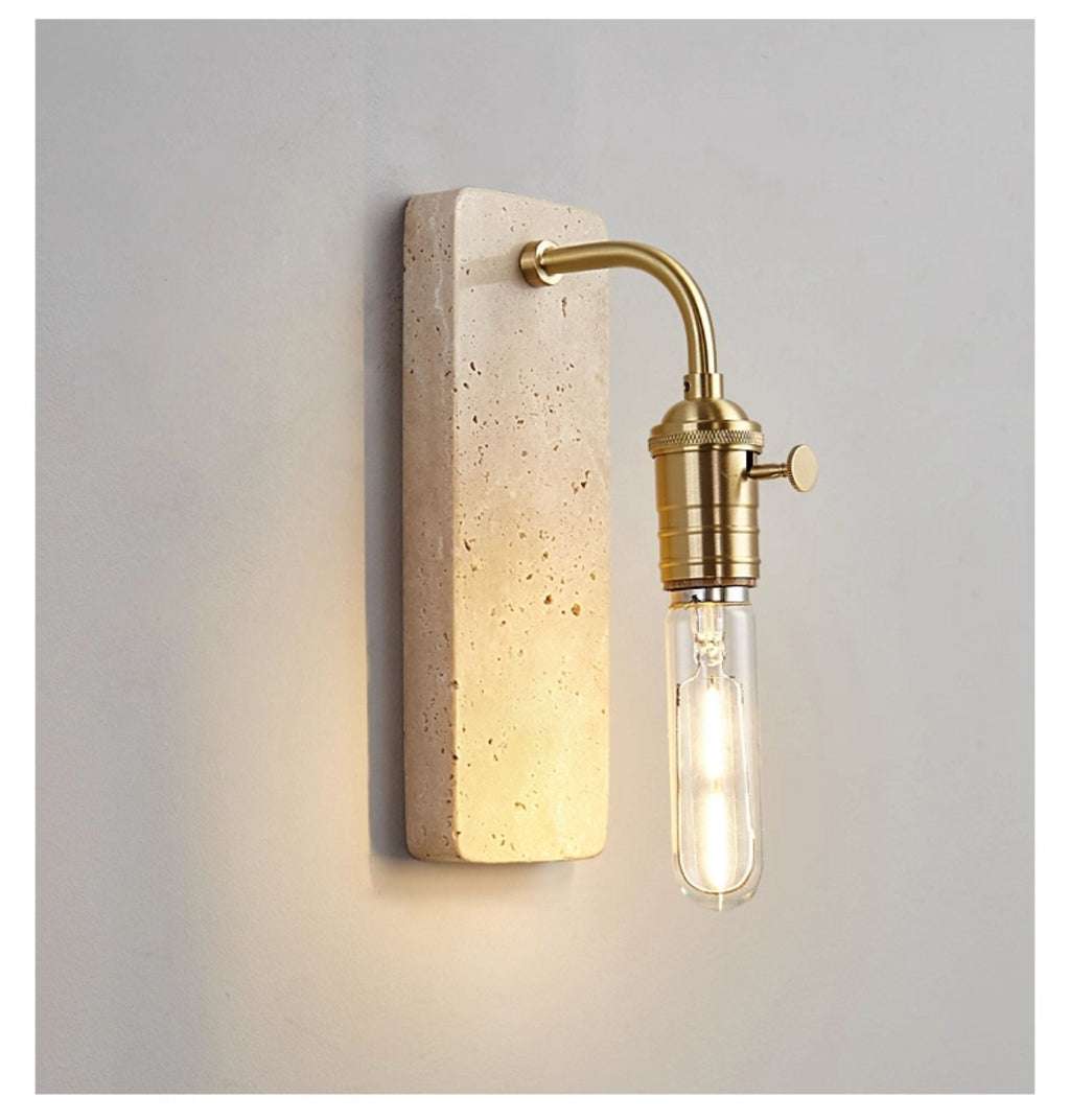 Applique murale moderne Arrow en pierre, Travertin