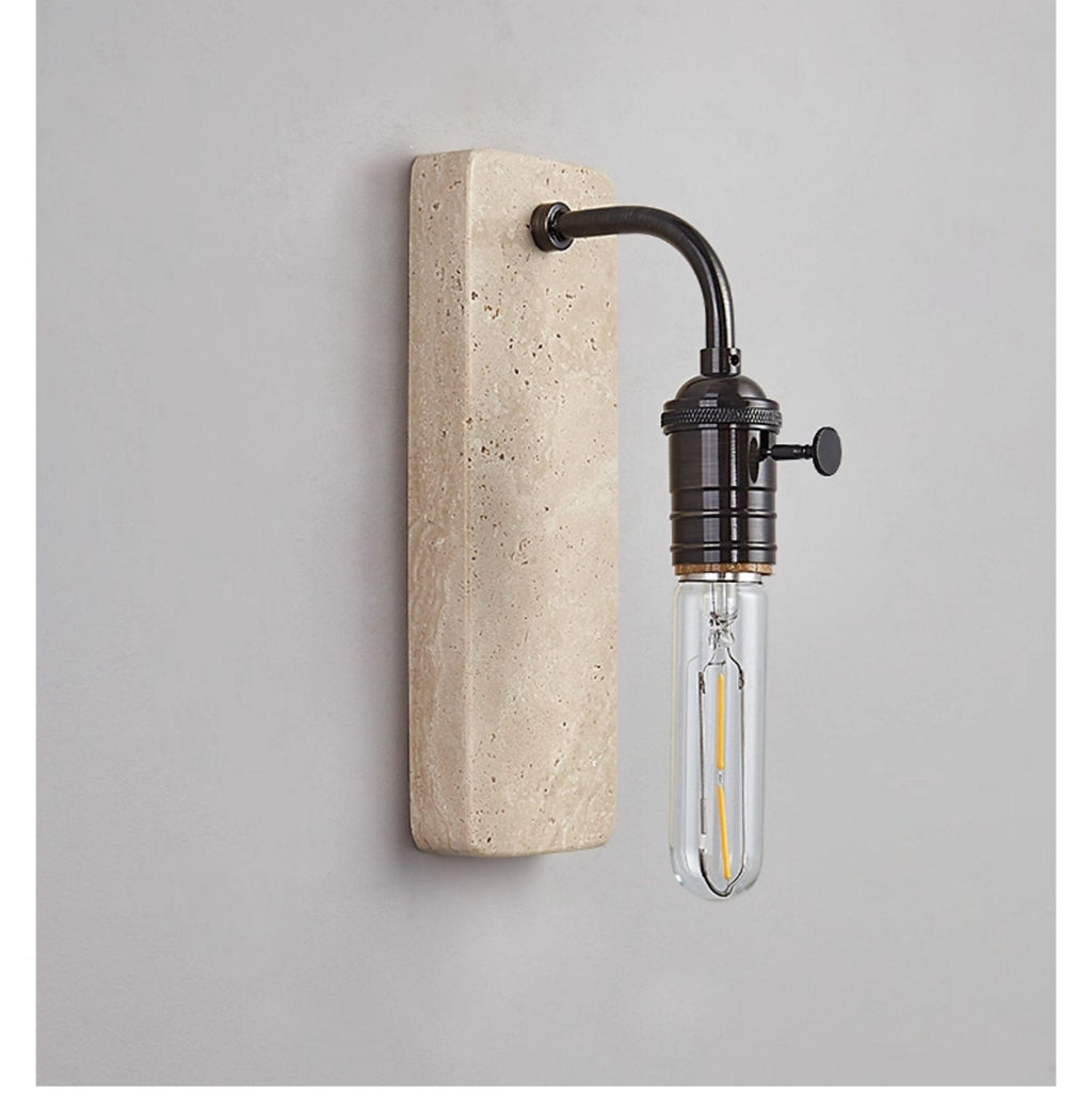 Applique murale moderne Arrow en pierre, Travertin