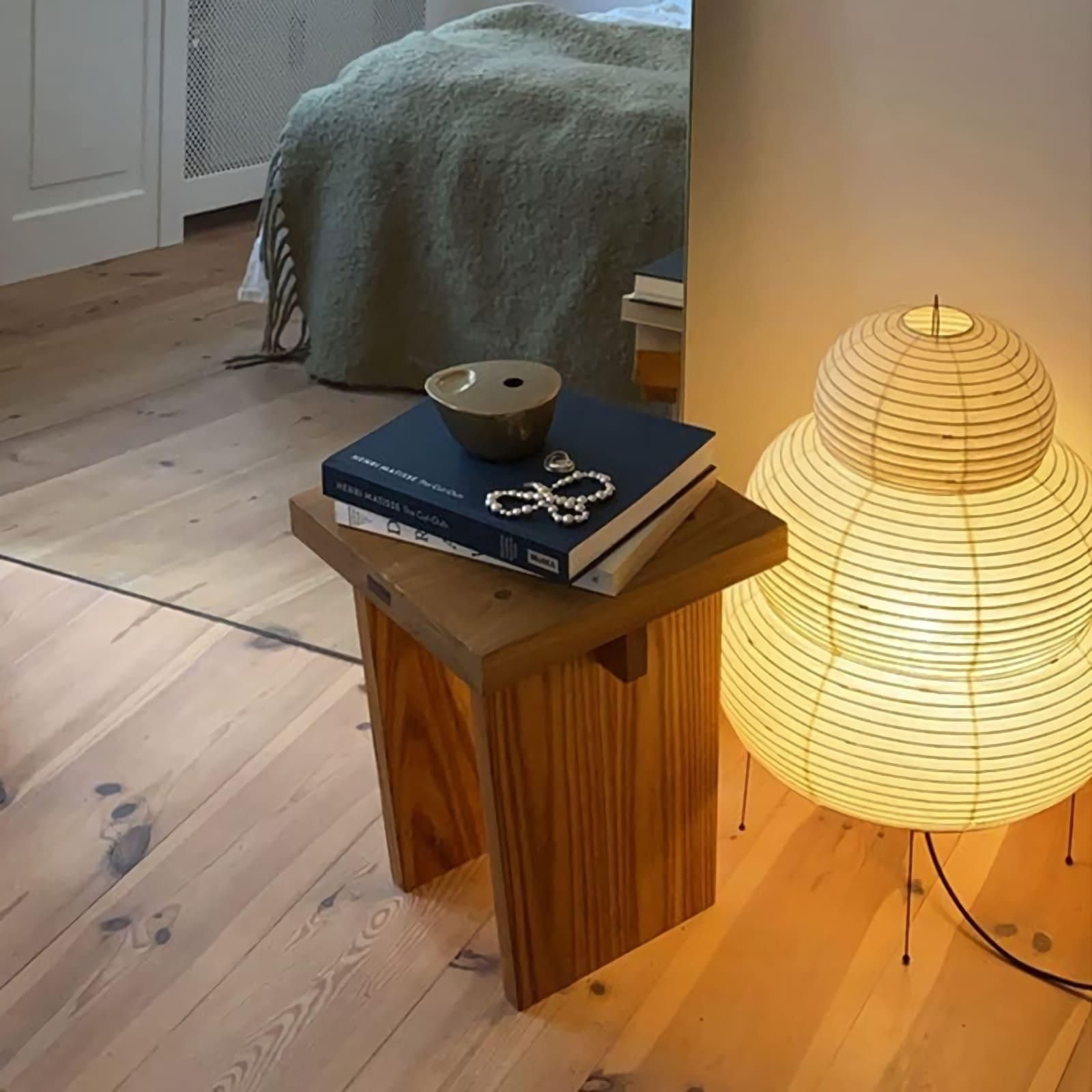 Lampe à poser moderne Fleming en papier Blanc