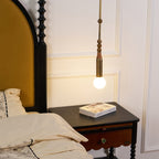Suspension moderne Grant en Laiton ancien et blanc marbre