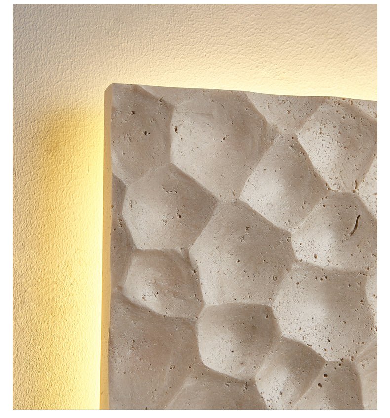 Applique murale moderne Skald en Travertin jaune
