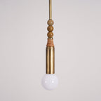 Suspension moderne Grant en Laiton ancien et blanc marbre