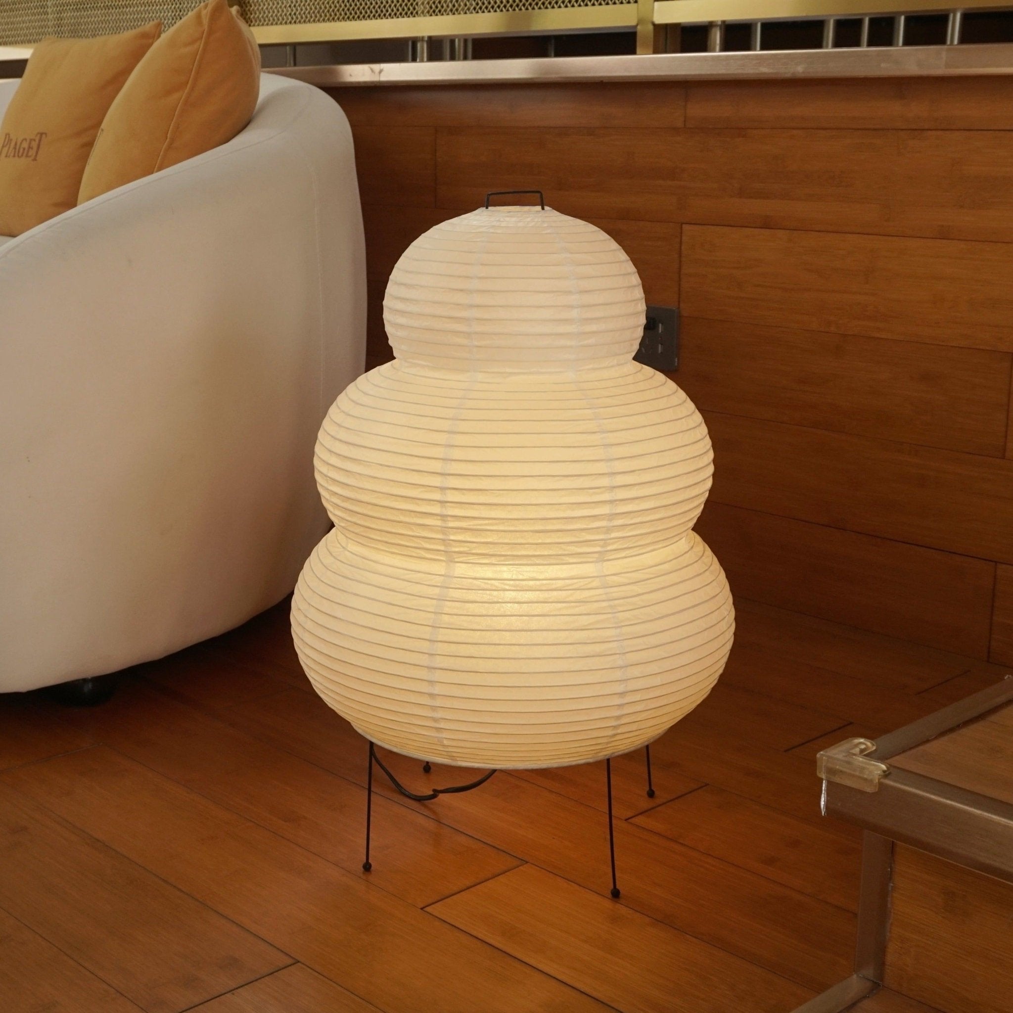 Lampe à poser moderne Fleming en papier Blanc