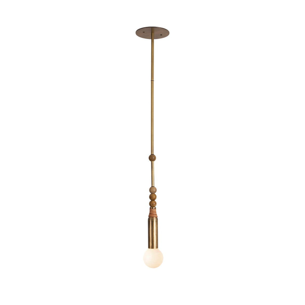 Suspension moderne Grant en Laiton ancien et vert marbre
