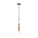 Suspension moderne Grant en Laiton ancien et blanc marbre