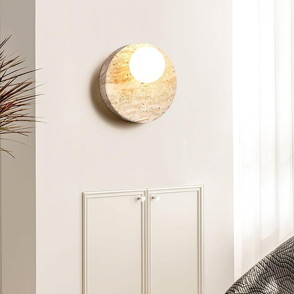 Applique murale moderne Troy en Travertin jaune