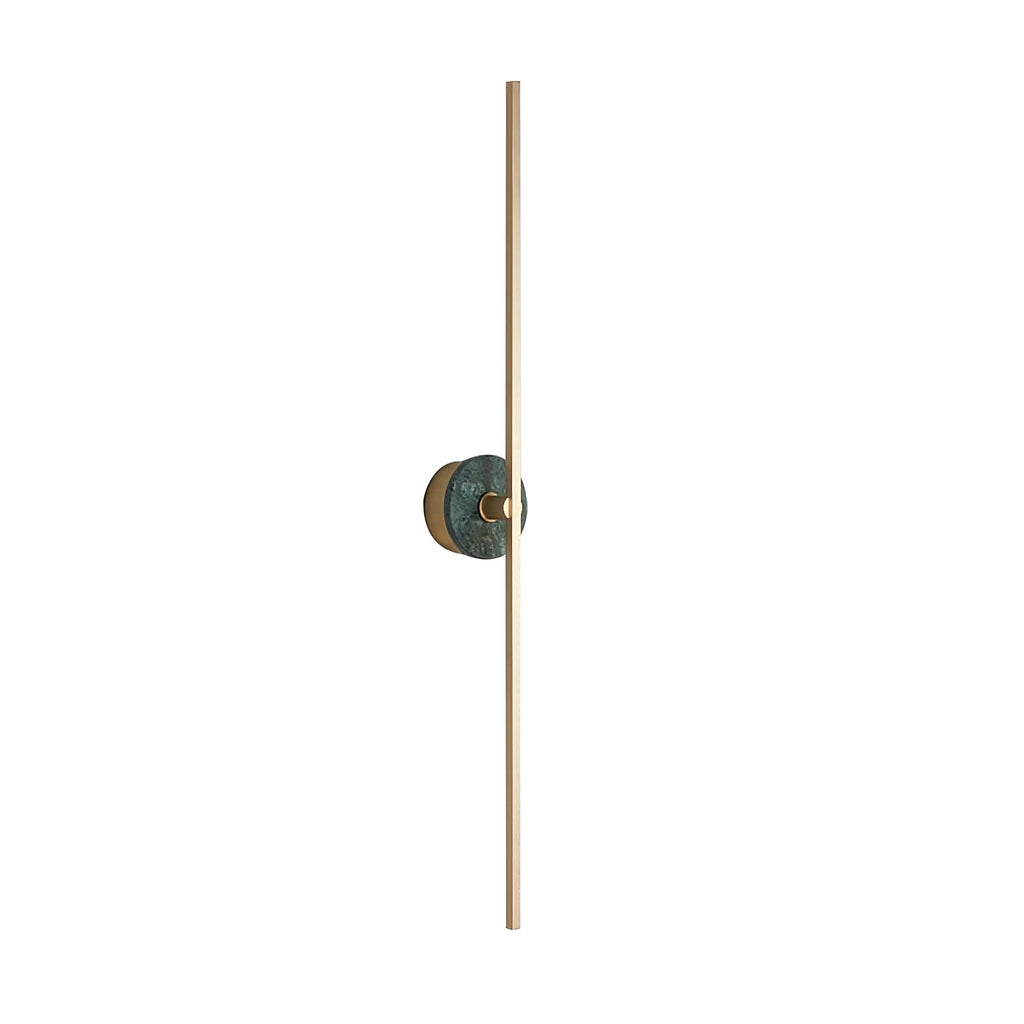 Applique murale moderne Brady en pierre, Albâtre Vert marbre et doré