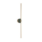 Applique murale moderne Brady en pierre, Albâtre Vert marbre et doré