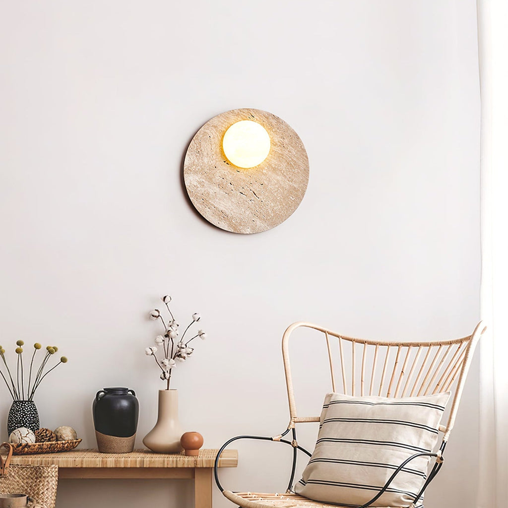 Applique murale moderne Laud en Travertin jaune