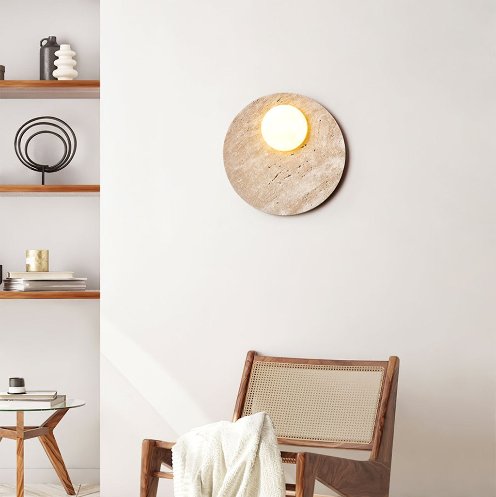 Applique murale moderne Laud en Travertin jaune