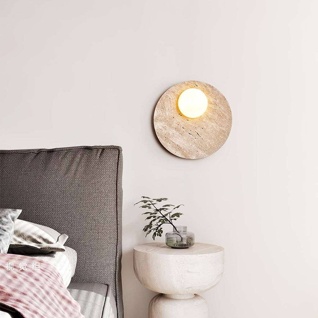 Applique murale moderne Laud en Travertin jaune
