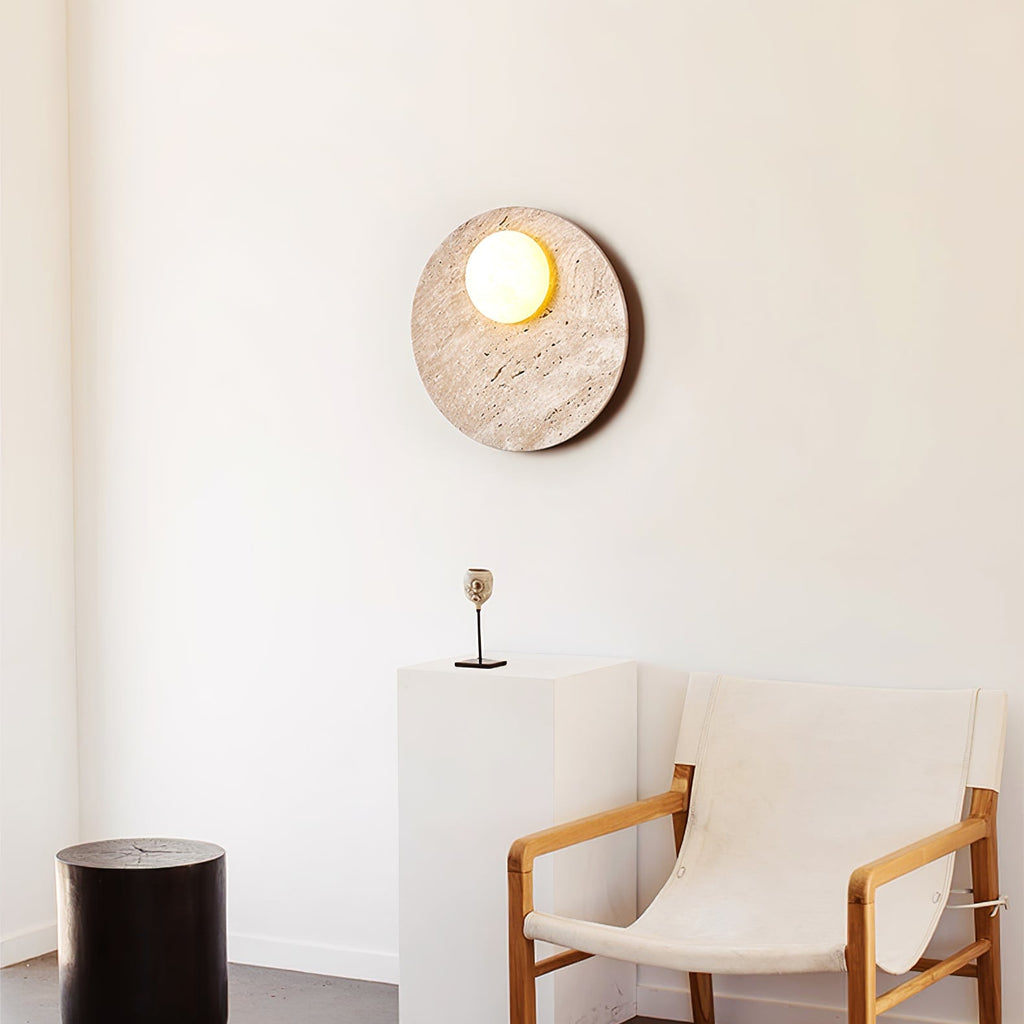 Applique murale moderne Laud en Travertin jaune