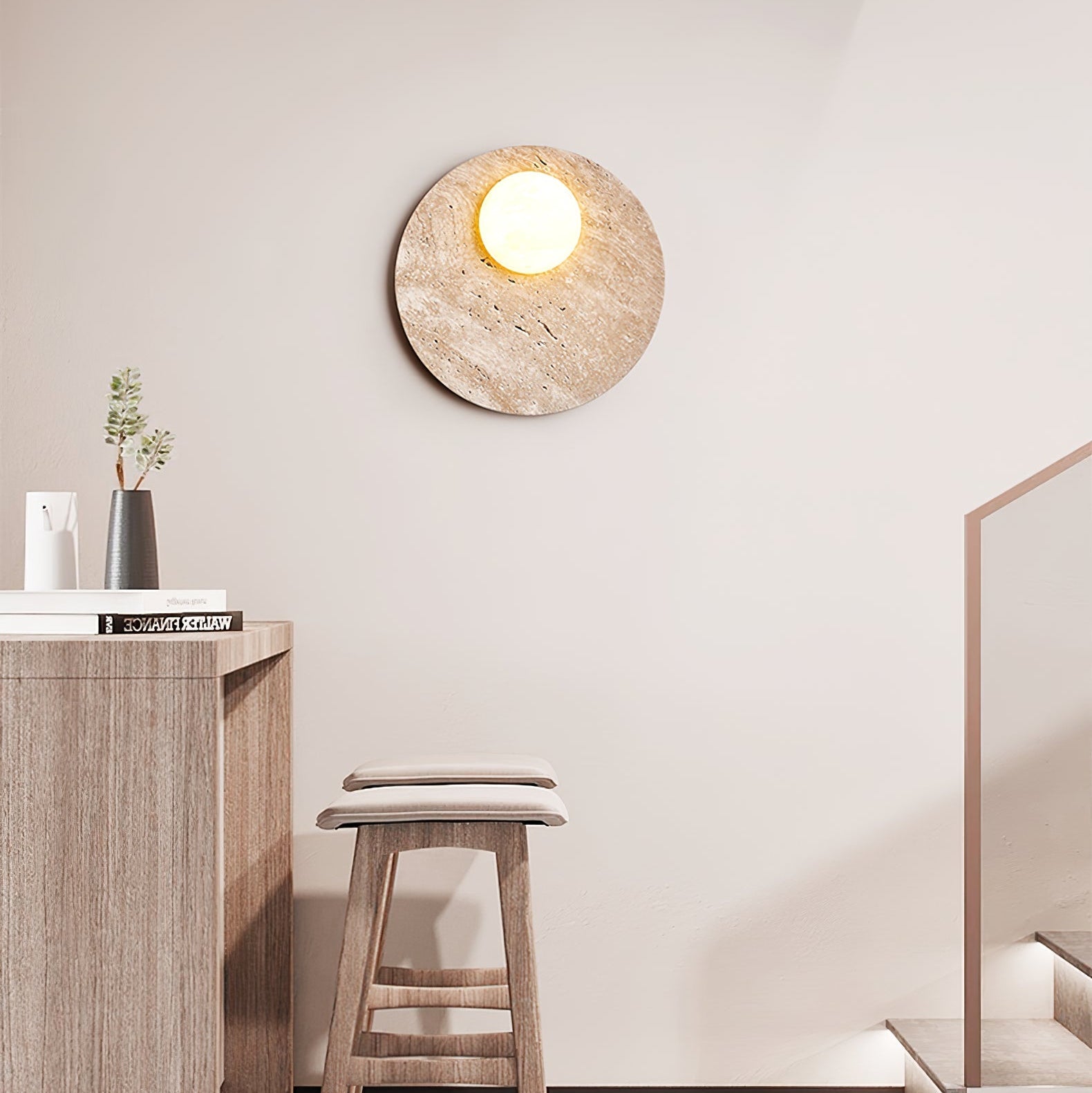 Applique murale moderne Laud en Travertin jaune