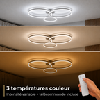 Plafonnier LED Design Triple Anneau