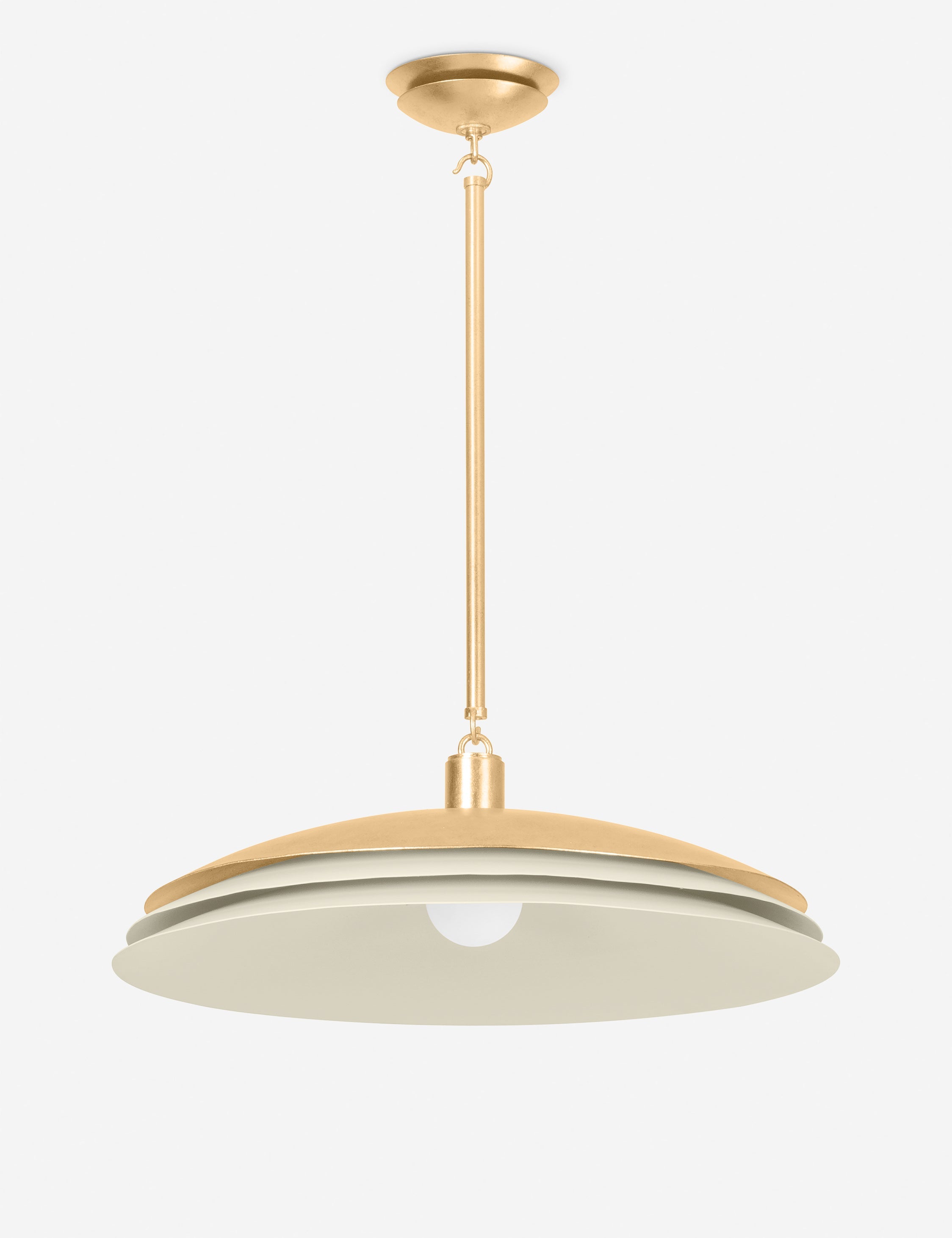 Suspension moderne Melvin en feuille d'or vintage, sable doux - Feuille d'or vintage, sable doux
