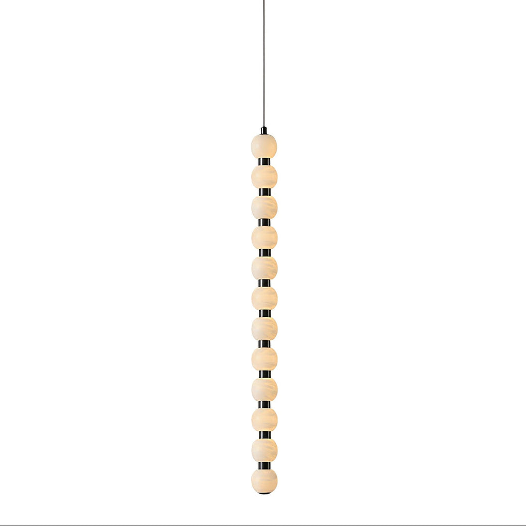 Suspension moderne Oric en Albâtre Noir et blanc