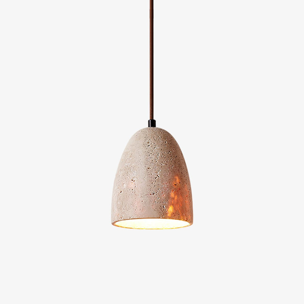 Suspension moderne Kolbeinn en Travertin jaune