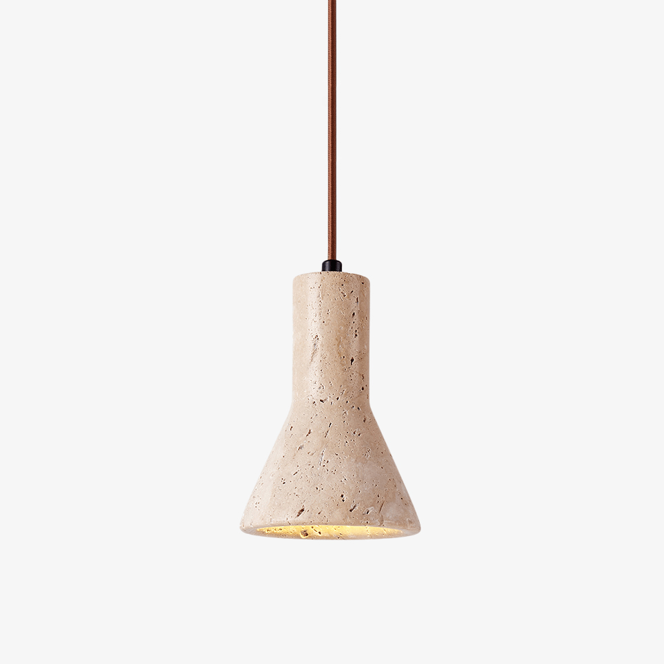 Suspension moderne Ensio en Travertin jaune