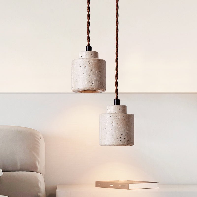 Suspension moderne Onyx en Travertin jaune