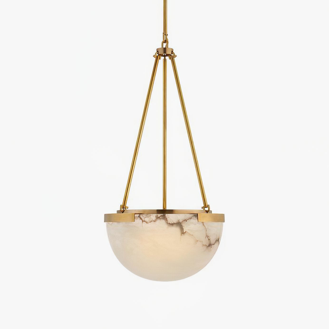 Lustre moderne Camden en Albâtre Noir et blanc