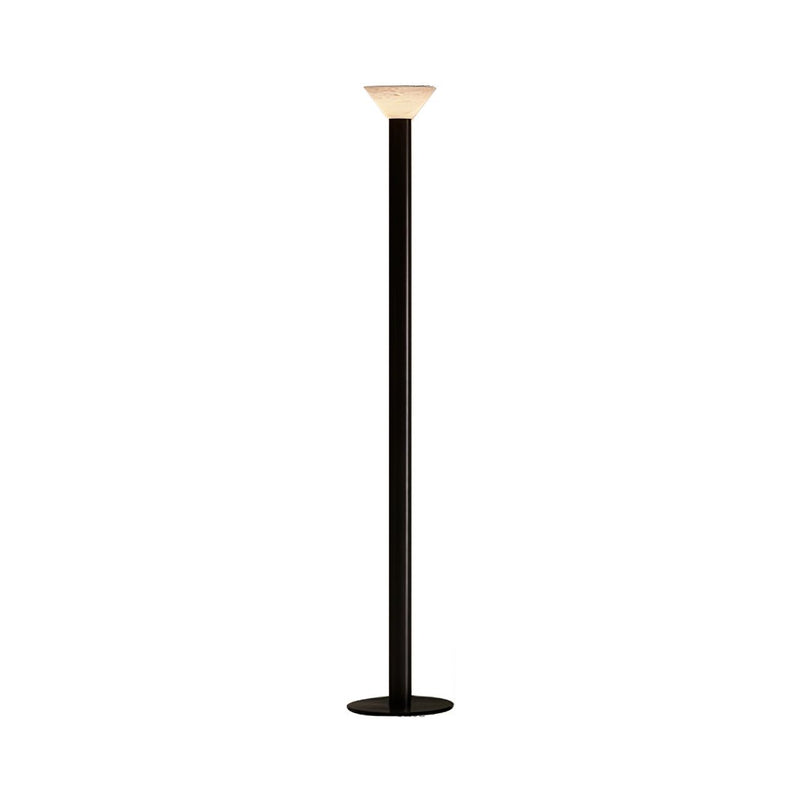 Clyde Modern Floor Lamp in Alabaster – Black & White