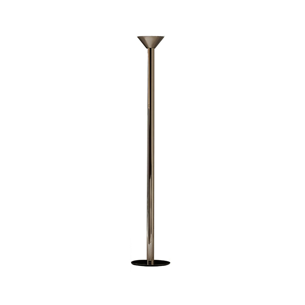 Lampadaire moderne Clyde en Albâtre Chrome