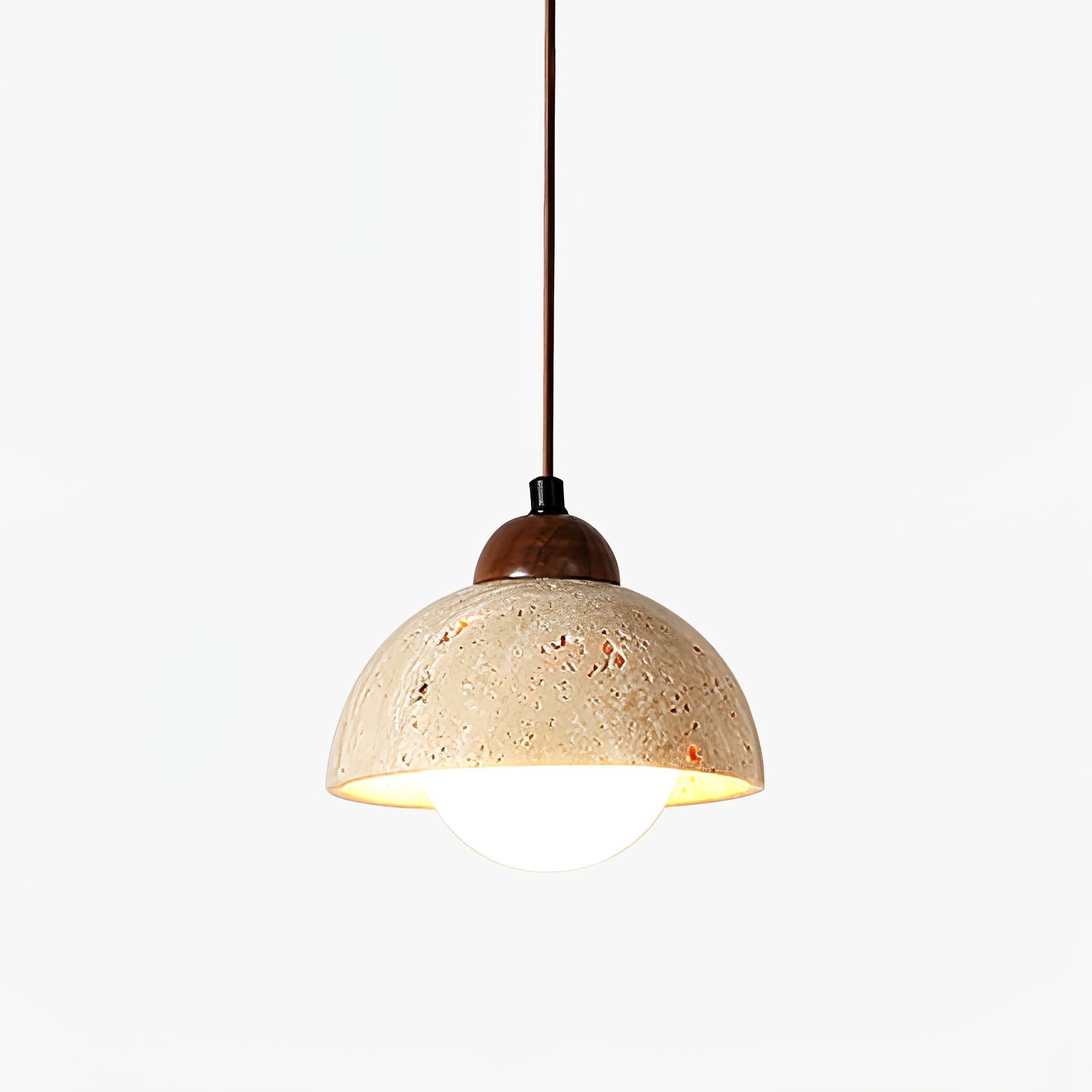 Suspension moderne Delroy en Travertin jaune