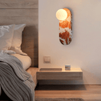 Applique murale moderne Aran en Marbre, Verre Bulgari rouge