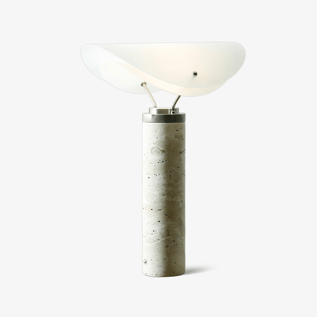 Lampe à poser moderne Rafael en Travertin, Marbre