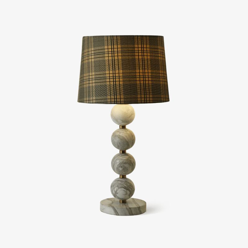 Lampe à poser moderne Oskar en Marbre Blanc et gris
