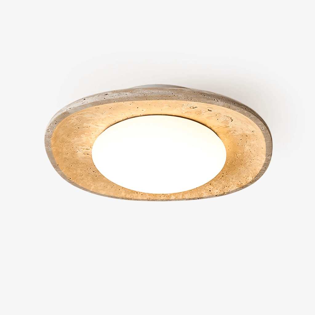 Plafonnier moderne Ketill en Travertin jaune