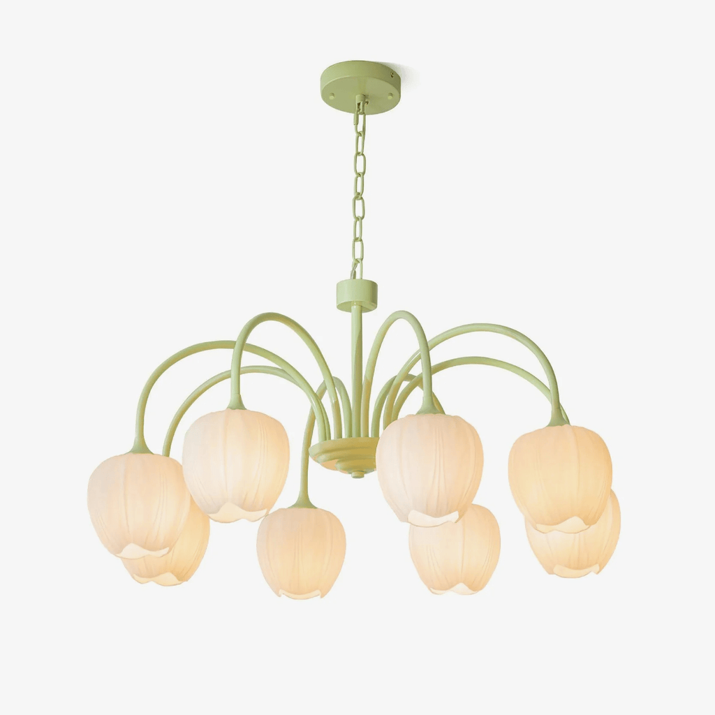 Lustre moderne Gilroy en Creamy blanc et blanc verre