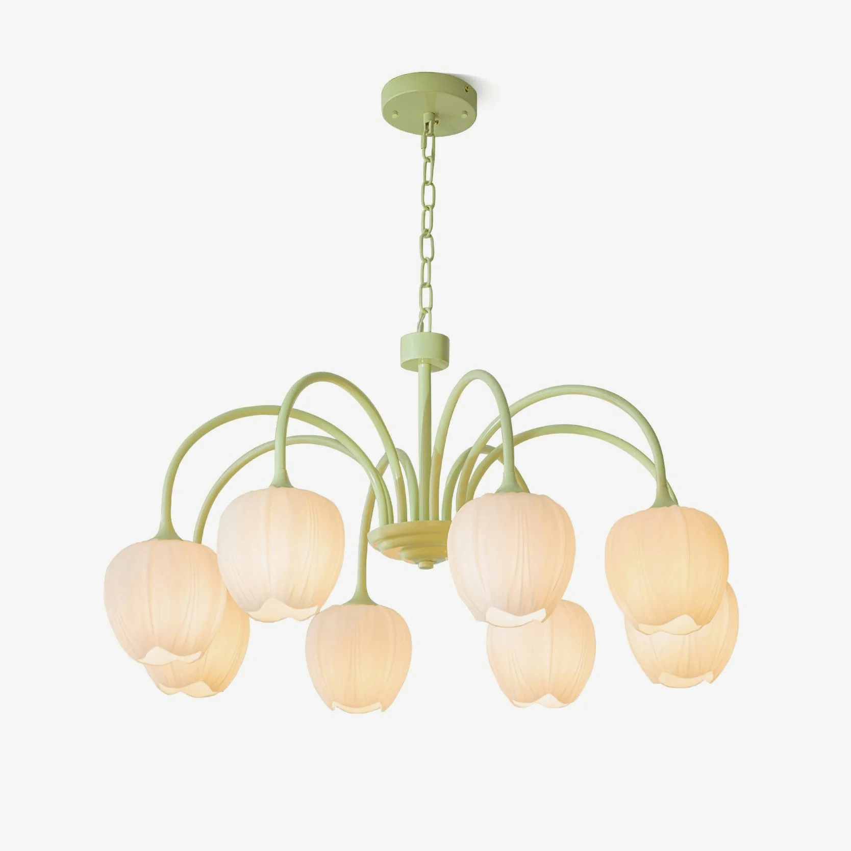 Lustre moderne Gilroy en Creamy blanc et blanc verre