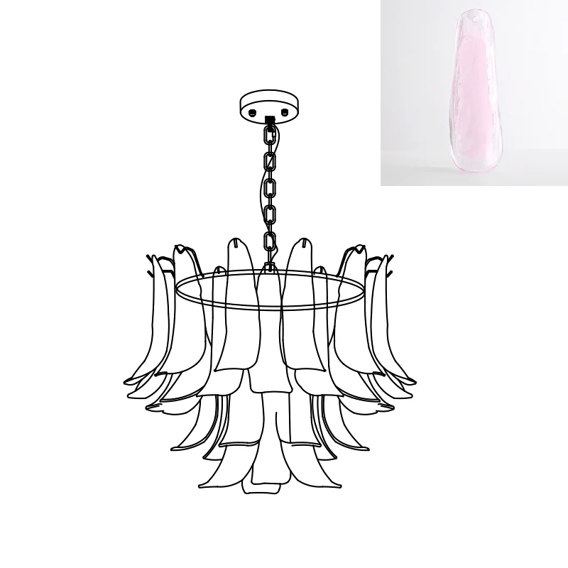 Murano Glass Leaf Chandelier
