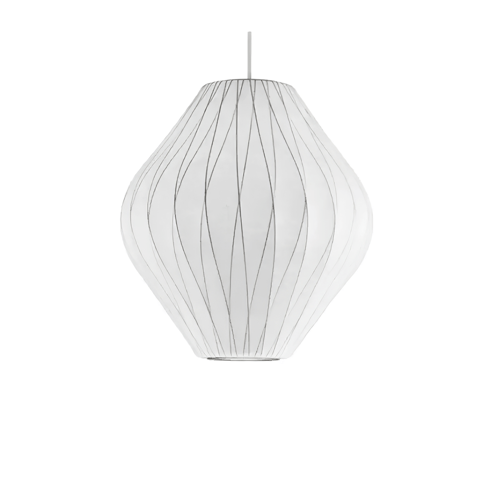 Suspension moderne Charlton en soie Blanc