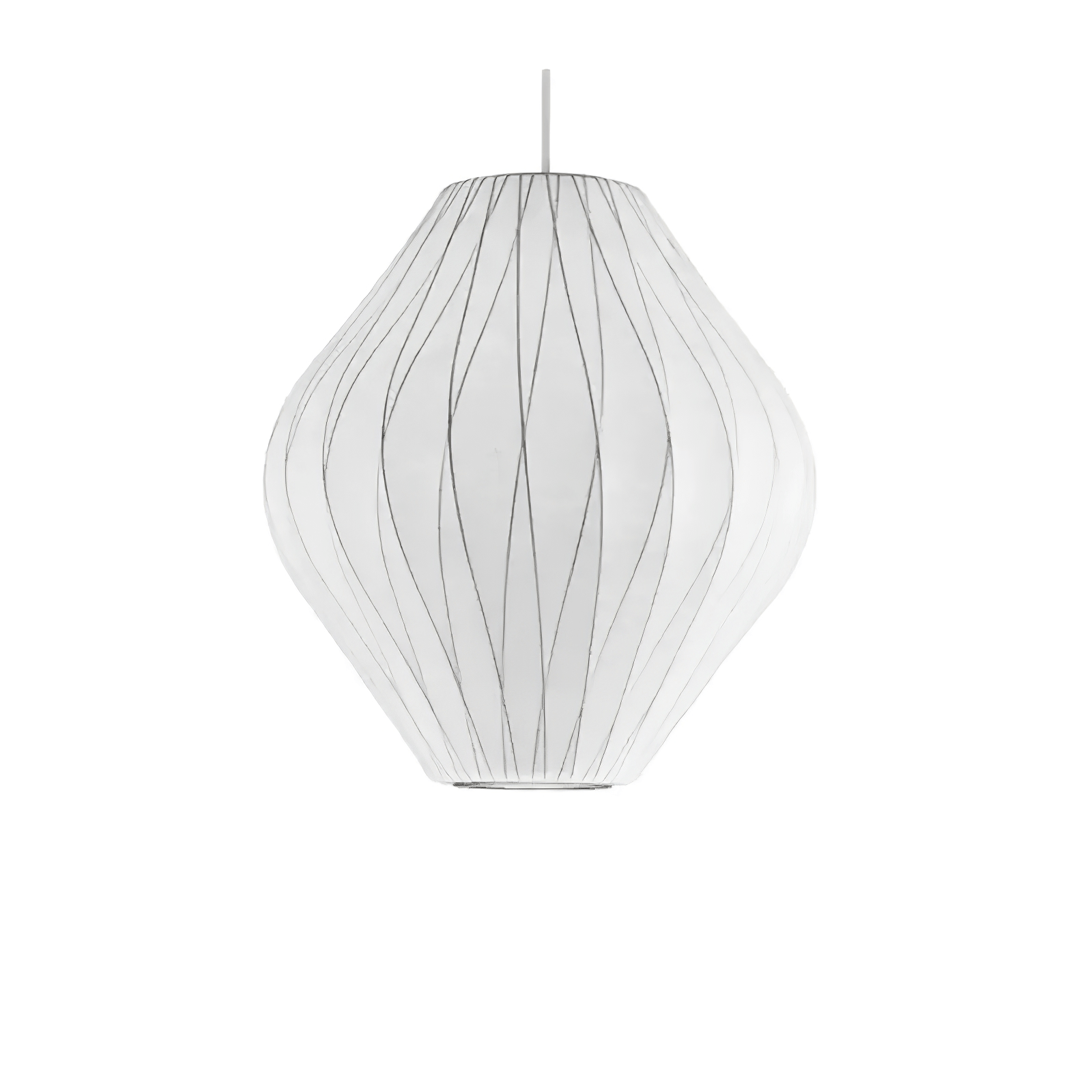 Suspension moderne Charlton en soie Blanc