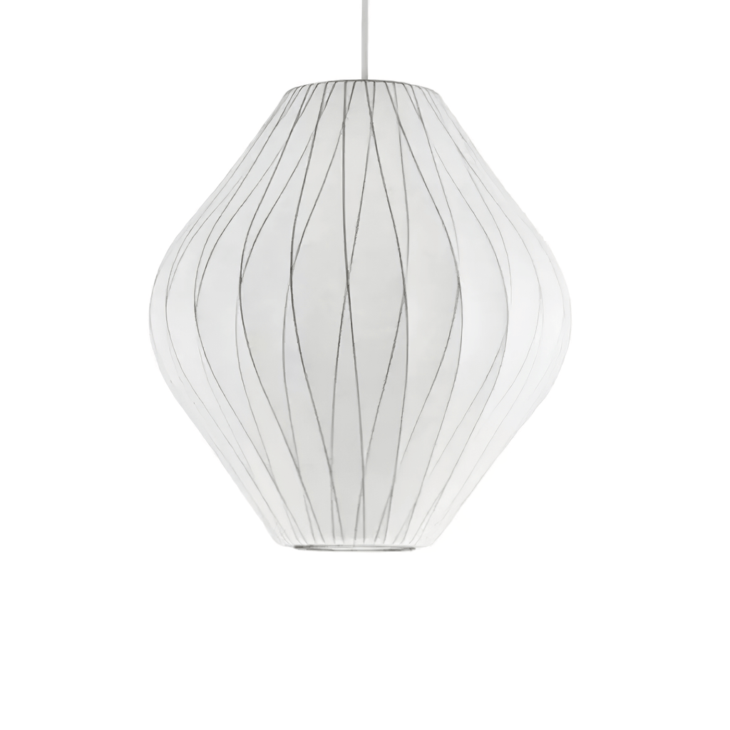 Suspension moderne Charlton en soie Blanc